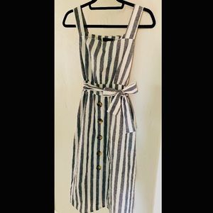 Blue striped sun dress